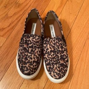 Steve Madden Symba Leopard Print Slip On Sneakers